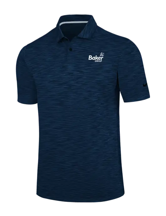 Nike Navy Dri-FIT Vapor Space Dyed Polo w/Baker Group Logo