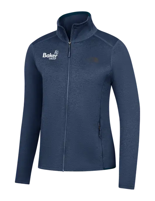 The North Face Womens Navy Heather Skyline Full-Zip Fleece Jacket w/Baker Group Logo