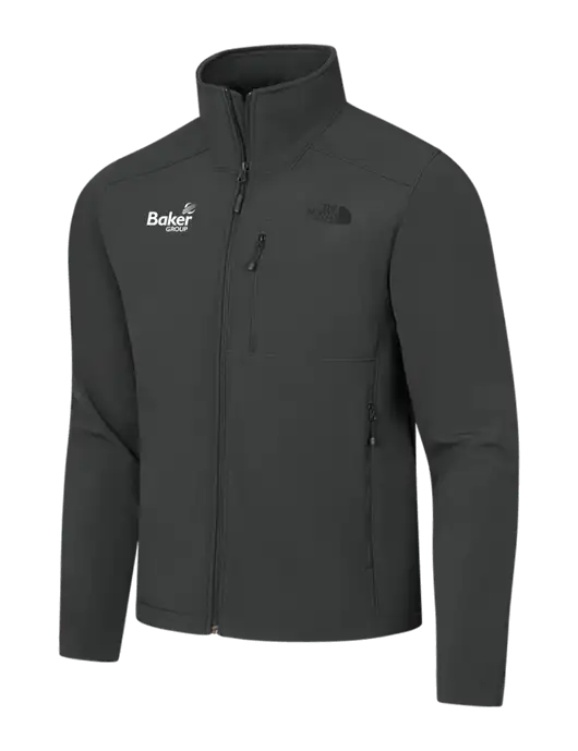 The North Face Dark Medium Grey Apex Barrier Soft Shell Jacket w/Baker Group Logo