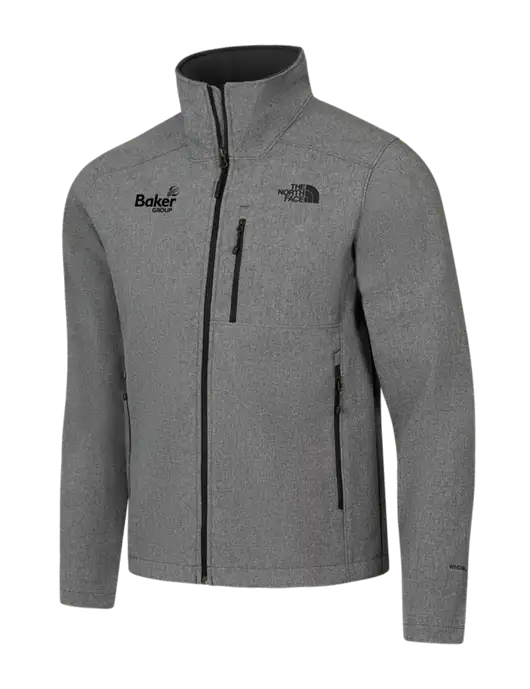 North Face Light Grey Heather Apex Barrier Soft Shell Jacket w/Baker Group Logo