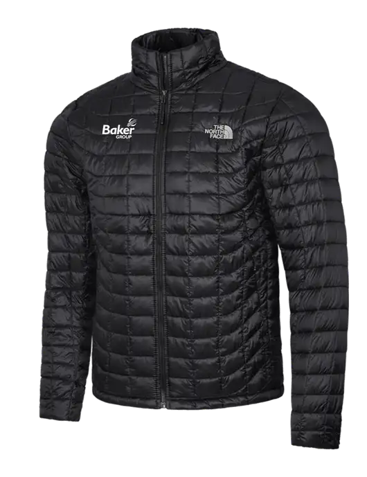 North Face Matte Black ThermoBall Trekker Jacket w/Baker Group Logo
