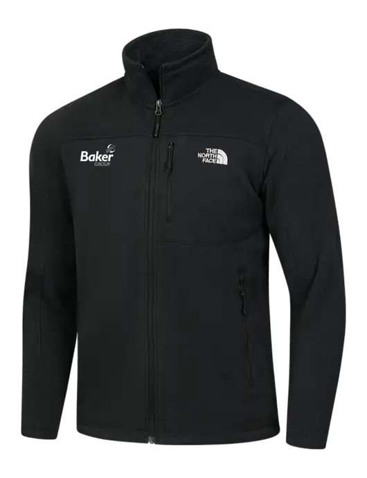 North Face Black Heather Sweater Fleece Jacket w/Baker Group Logo