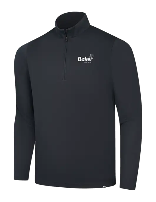 TravisMathew Black Coveside ¼-Zip w/Baker Group Logo