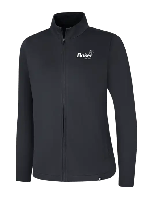 TravisMathew Womens Black Coveside Full-Zip w/Baker Group Logo