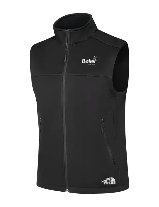 North Face Black Ridgewall Soft Shell Vest w/Baker Group Logo