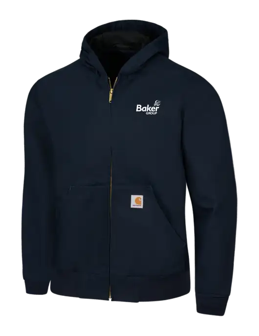 Carhartt Navy Thermal Lined Duck Active Jacket w/Baker Group Logo