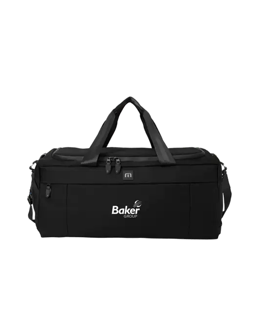 TravisMathew Black Duration Duffel w/Baker Group Logo