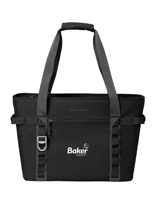 Eddie Bauer Black/Medium Grey Max Cool Tote Cooler  w/Baker Group Logo