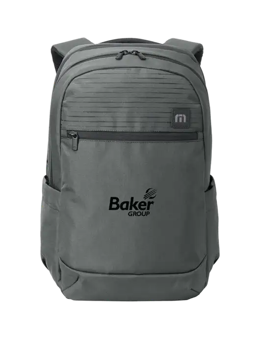 TravisMathew Dark Medium Grey Approach Backpack w/Baker Group Logo
