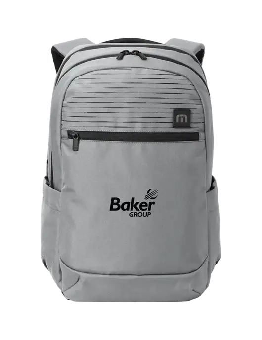 TravisMathew Light Grey Approach Backpack w/Baker Group Logo