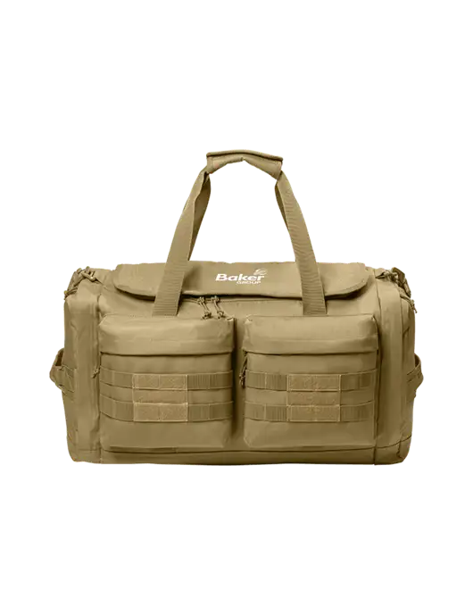 CornerStone Dark Tan Tactical Duffel w/Baker Group Logo