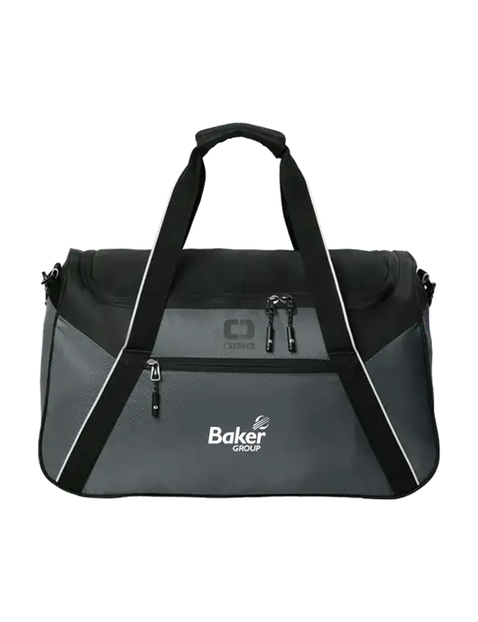 OGIO Dark Medium Grey/Black Inception Duffel w/Baker Group Logo