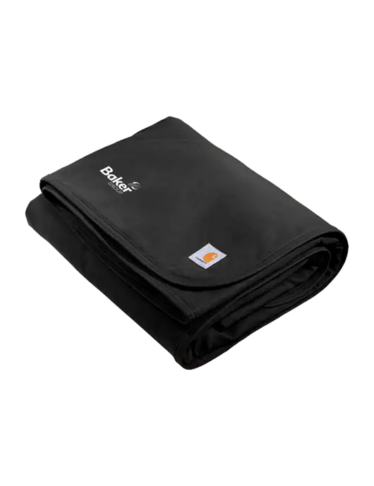 Carhartt Black Firm Duck Sherpa-Lined Blanket w/Baker Group Logo