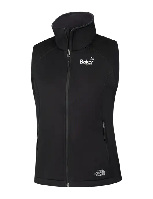 The North Face Womens Black Ridgewall Soft Shell Vest  w/Baker Group Logo