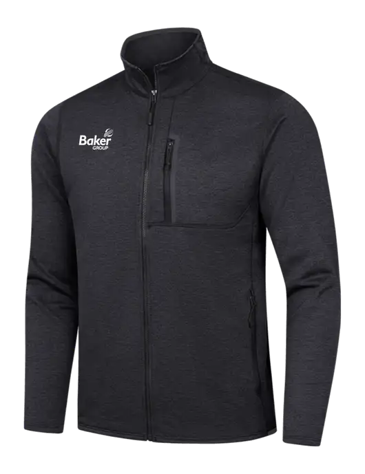 North Face Dark Grey Heather Skyline Full-Zip Fleece Jacket w/Baker Group Logo