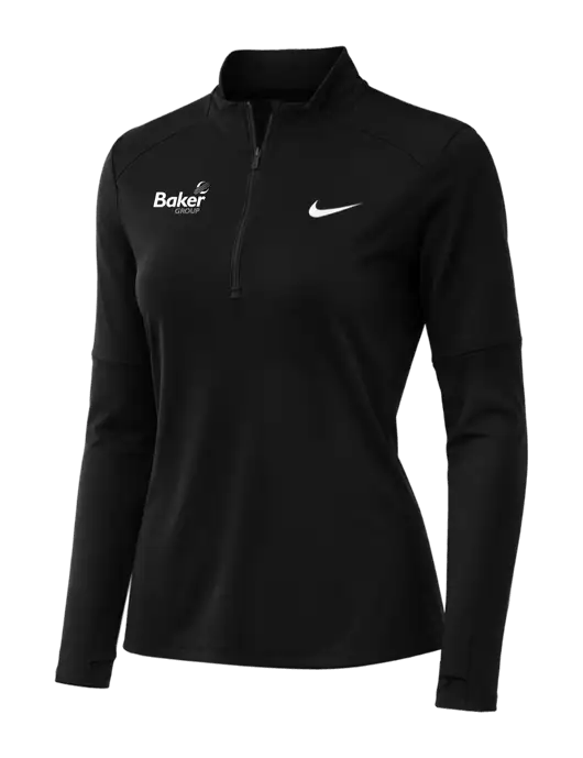 Nike Black Womens Dri-FIT Element 1/2-Zip Pullover w/Baker Group Logo