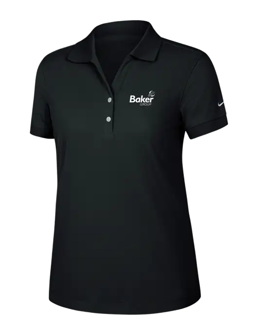Nike Womens Dri-FIT Classic Black Polo w/Baker Group Logo