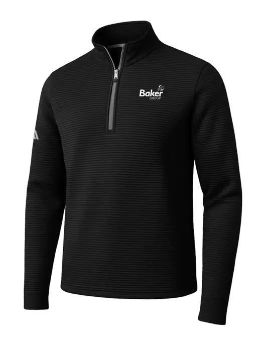 Adidas Black Spacer Quarter-Zip Pullover w/Baker Group Logo