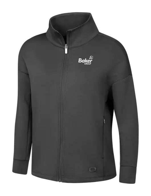 OGIO Womens Dark Grey Transcend Full-Zip w/Baker Group Logo