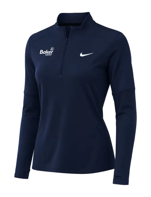 Nike Dark Navy Womens Dri-FIT Element 1/2-Zip Pullover w/Baker Group Logo
