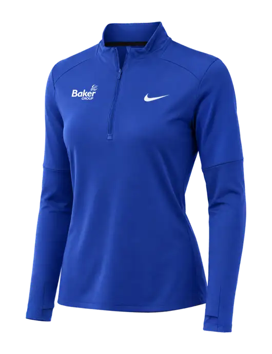 Nike Royal Womens Dri-FIT Element 1/2-Zip Pullover w/Baker Group Logo
