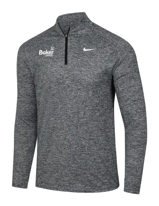 Nike Black Heather Dri-FIT Element 1/2-Zip Pullover w/Baker Group Logo