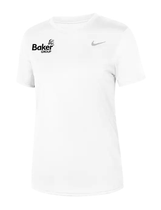 Nike Womens Team rLegend White T-Shirt w/Baker Group Logo