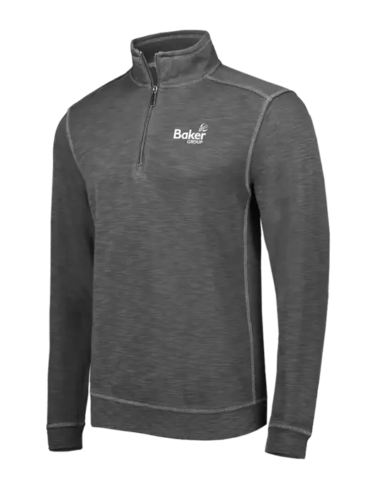 Tommy Bahama Dark Grey Tobago Bay 1/2 Zip w/Baker Group Logo