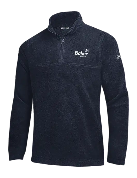 Columbia Navy Steens Mountain Fleece 1/2 Zip Pullover w/Baker Group Logo