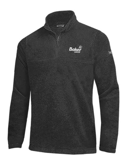Columbia Charcoal Heather Steens Mountain Fleece 1/2 Zip Pullover w/Baker Group Logo