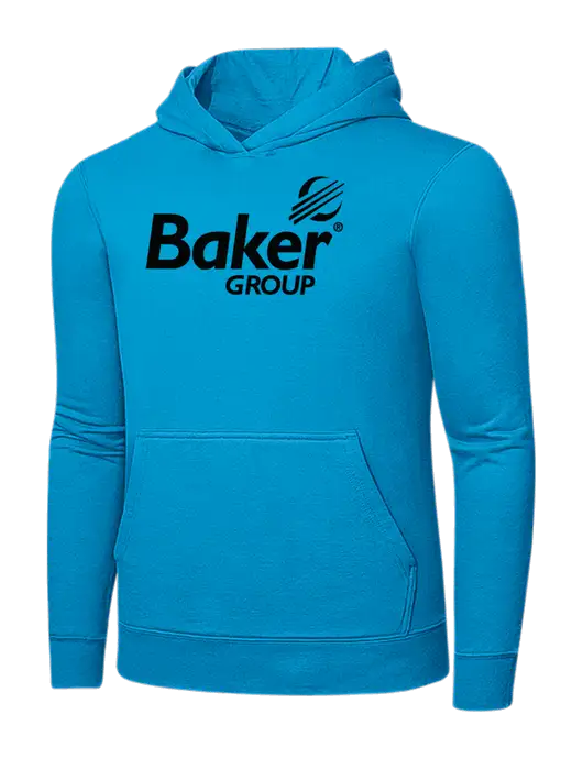 Sapphire 7.8 oz Ring Spun Hooded Sweatshirt w/Baker Group Logo