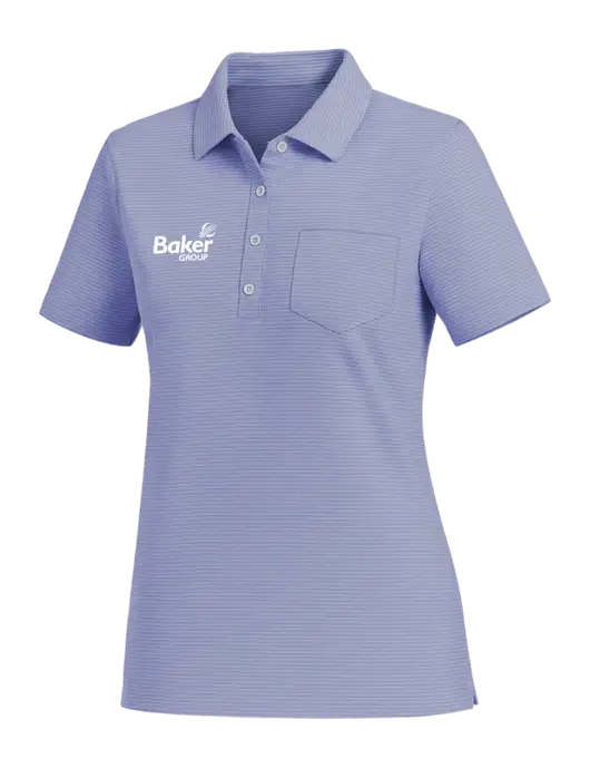 Vineyard Vines Womens Dark Slate Fanshell Polo  w/Baker Group Logo