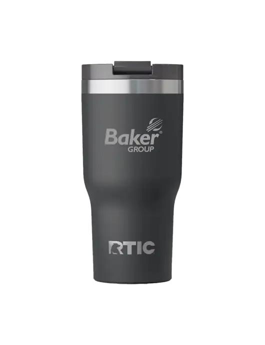 RTIC Essential 20 oz Charcoal Tumbler w/Baker Group Logo