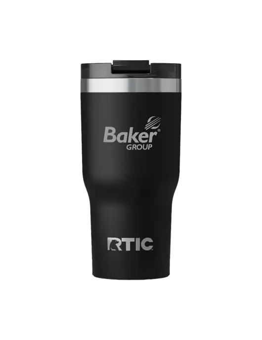 RTIC Essential 20 oz Black Tumbler w/Baker Group Logo