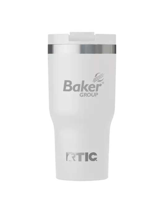 RTIC Essential 30 oz White Tumbler w/Baker Group Logo