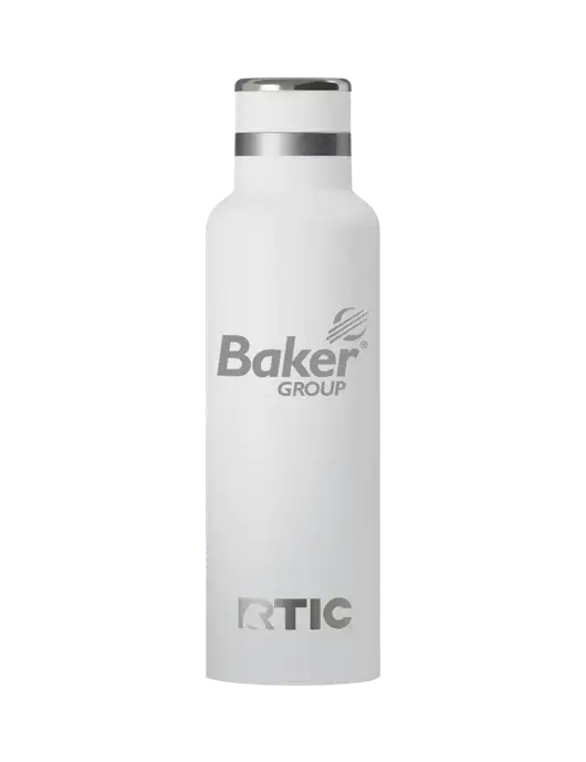 RTIC Journey 20 oz White Bottle w/Baker Group Logo