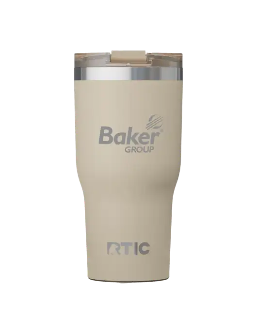 RTIC Essential 30 oz Tan Tumbler w/Baker Group Logo