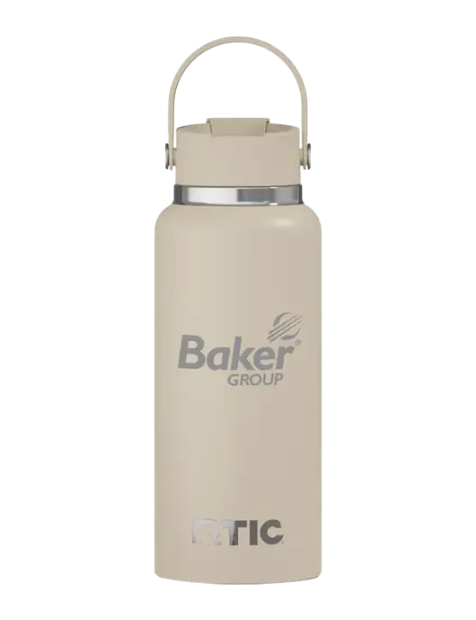 RTIC Outback 32 oz Tan Bottle w/Baker Group Logo