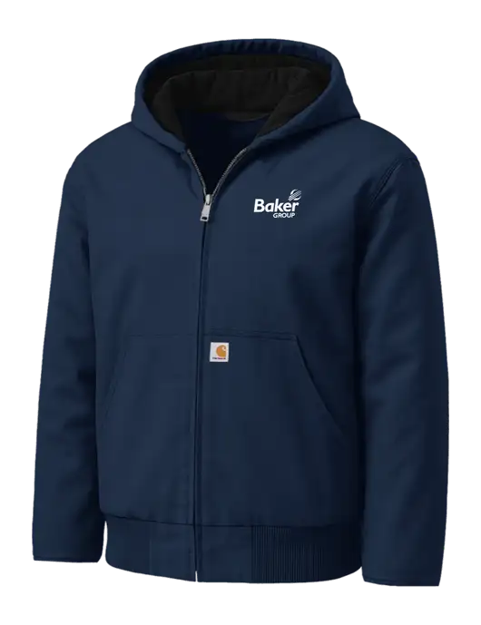 Carhartt Washed Duck Active Dark Navy Jacket w/Baker Group Logo