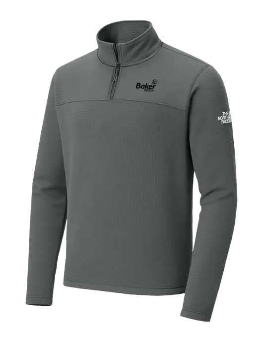 The North Face Aim 1/4-Zip Dark Medium Grey Fleece w/Baker Group Logo