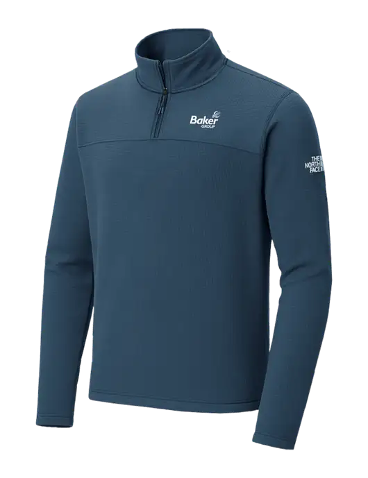 The North Face Aim 1/4-Zip Light Navy Fleece w/Baker Group Logo