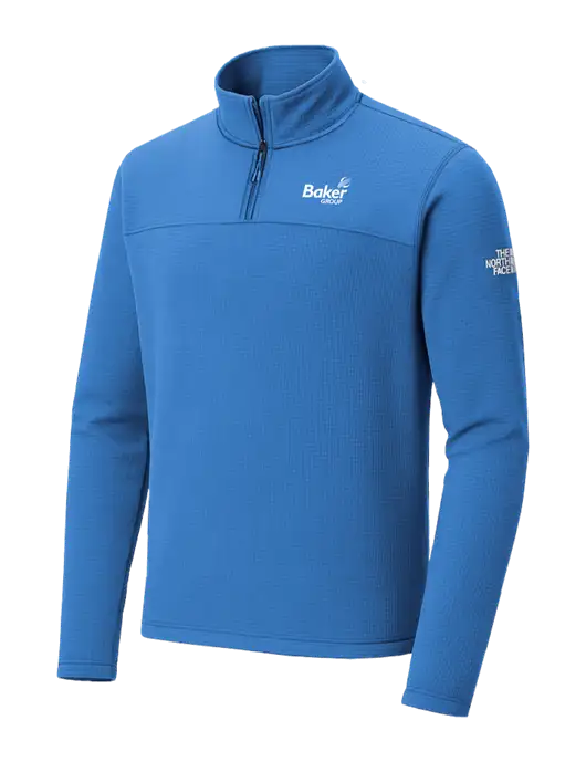 The North Face Aim 1/4-Zip Light Royal Fleece w/Baker Group Logo