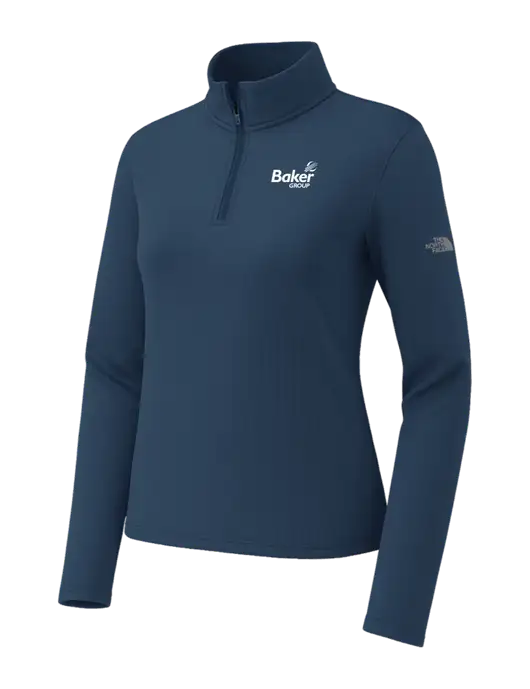 The North Face Womens Aim 1/4-Zip Dark Navy Fleece w/Baker Group Logo