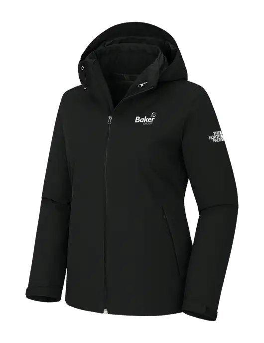 The North Face Womens Castle Valley Triclimate 3-in-1 Black Jacket w/Baker Group Logo, Baker Group Logo