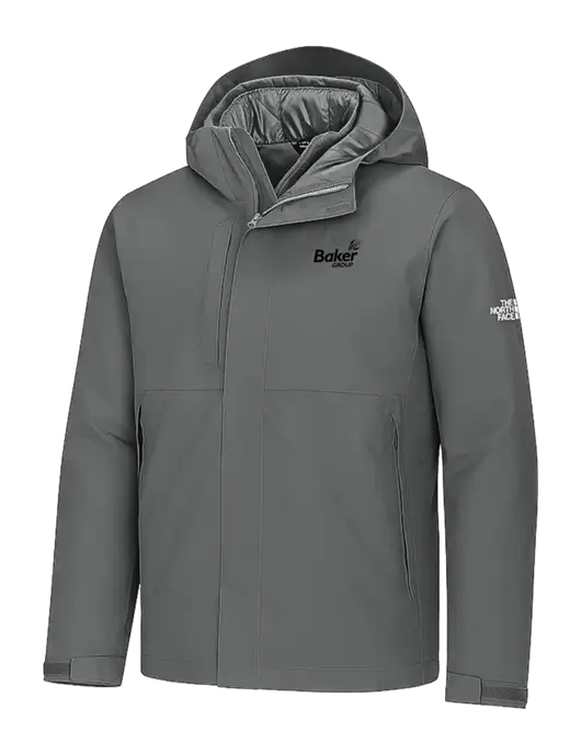 The North Face Castle Valley Triclimate 3-in-1 Dark Medium Grey Jacket w/Baker Group Logo, Baker Group Logo