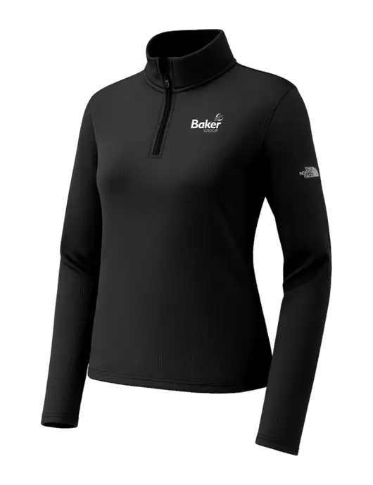 The North Face Womens Aim 1/4-Zip Black Fleece w/Baker Group Logo