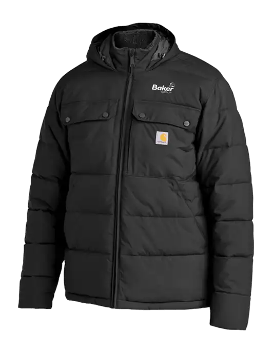 Carhartt Montana Black Insulated Hooded Jacket w/Baker Group Logo