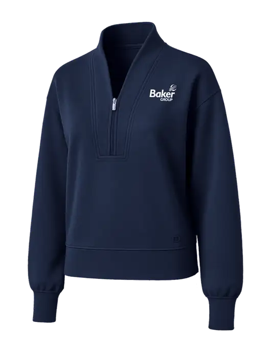 OGIO Womens Dark Navy Transcend 1/4-Zip w/Baker Group Logo