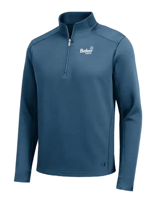 OGIO Transcend Light Navy 1/4-Zip w/Baker Group Logo