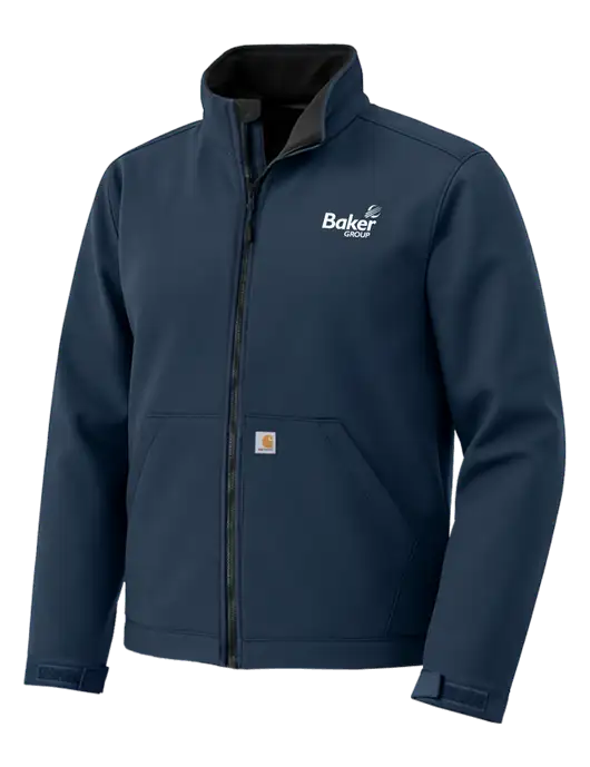 Carhartt Rain Defender Dark Navy Soft Shell Jacket w/Baker Group Logo